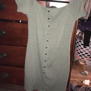 Bodycon Off The Shoulder Ribbed Dress